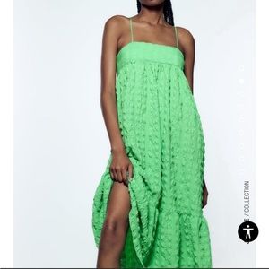 NWT Zara summer 2022 like green long dress size small